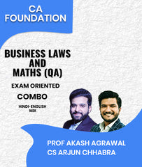 CA Foundation Business Laws and Maths (QA) Exam Oriented Combo By Prof Akash Agrawal and CS Arjun Chhabra
