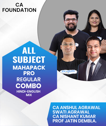 CA Foundation MAHAPACK PRO All Subjects Regular Combo By CA Ekagrata
- Zeroinfy