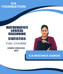 CA Foundation Mathematics Logical Reasoning and Statistics Full Course By CA Ruchika Saboo - Zeroinfy