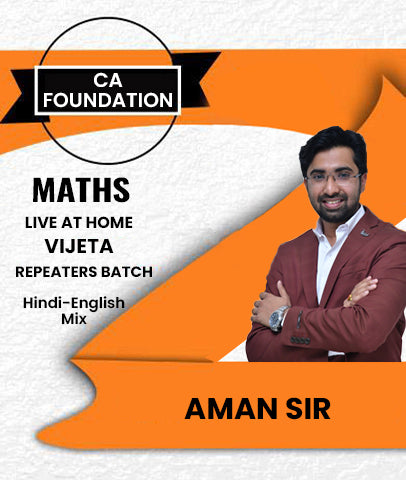 CA Foundation Maths Live At Home VIJETA Repeaters Batch By Aman Sir - Zeroinfy