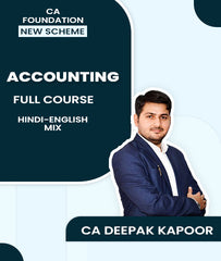 CA Foundation New Scheme Accounting Full Course By CA Deepak Kapoor - Zeroinfy