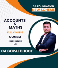 CA Foundation New Scheme Accounts and Maths Full Course Combo By CA Gopal Bhoot - Zeroinfy