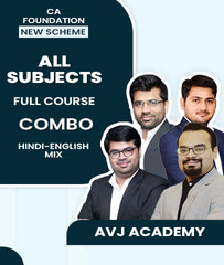 CA Foundation New Scheme All Subjects Full Course Combo By AVJ Academy - Zeroinfy