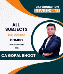 CA Foundation New Scheme All Subjects Full Course Combo By CA Gopal Bhoot - Zeroinfy