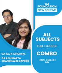 CA Foundation New Scheme All Subjects Full Course Combo By CA Raj K Agrawal and CA Aishwarya Khandelwal Kapoor - Zeroinfy