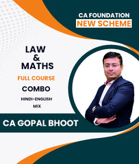 CA Foundation New Scheme Law and Maths Full Course Combo By CA Gopal Bhoot - Zeroinfy
