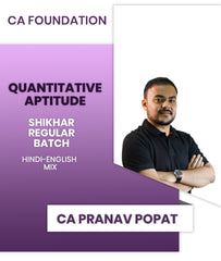 CA Foundation Quantitative Aptitude SHIKHAR Regular Batch By CA Pranav Popat - Zeroinfy