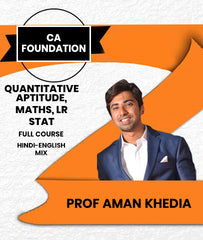 CA Foundation Quantitative Aptitude, Maths, LR and Stat Full Course VISHWASH Smart Classroom By Prof Aman Khedia