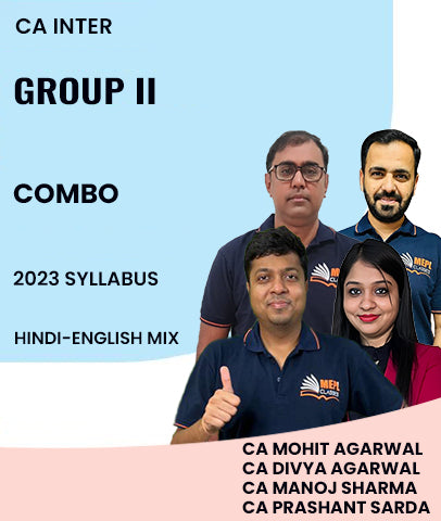 CA Inter Group 2 Combo By CA Mohit Agarwal, CA Divya Agarwal, CA Prashant Sarda and CA Manoj Sharma - Zeroinfy