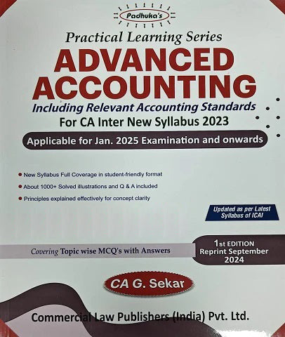 CA Inter New Scheme Advanced Accounting Practical Learning Series By CA G Sekar - Zeroinfy