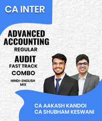 CA Inter Advanced Accounting Regular and Audit Fast Track Combo By CA Aakash Kandoi and CA Shubham Keswani