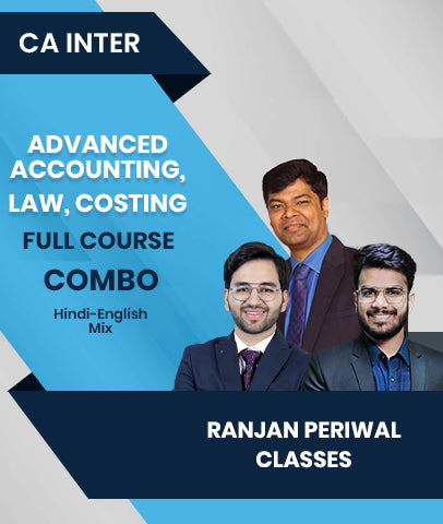 CA Inter Advanced Accounting, Law, Costing Full Course Combo By Ranjan Periwal Classes