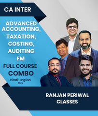 CA Inter Advanced Accounting, Taxation, Auditing, Costing and FM Full Course Combo By Ranjan Periwal Classes