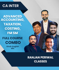 CA Inter Advanced Accounting, Taxation, Costing, FM SM Full Course Combo By Ranjan Periwal Classes