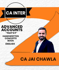 CA Inter Advanced Accounts "That's It" Handwritten Concepts Book By CA Jai Chawla