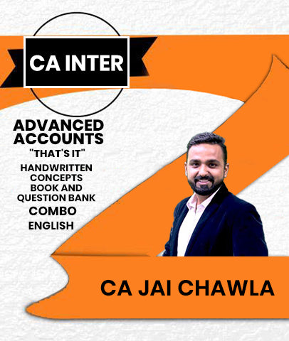 CA Inter Advanced Accounts That's It Handwritten Concepts Book and Question Bank Combo By CA Jai Chawla