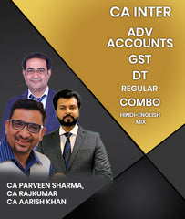 CA Inter Advanced Accounts, GST and DT Regular Combo By CA Parveen Sharma, CA Rajkumar and CA Aarish Khan - Zeroinfy