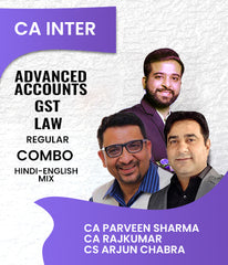 CA Inter Advanced Accounts, GST and Law Regular Combo By CA Parveen Sharma, CA Rajkumar and CS Arjun Chabra - Zeroinfy