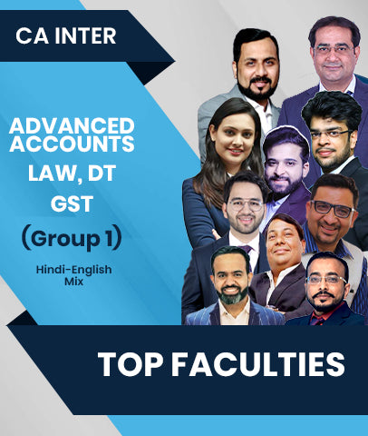 CA Inter Advanced Accounts, Law, DT and GST (Group 1) By Top Faculties -  Zeroinfy