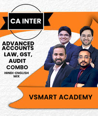 CA Inter Advanced Accounts, Law, GST and Audit Combo By Vsmart Academy - Zeroinfy