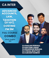 CA Inter Advanced Accounts, Law, Taxation (DT IDT), Costing and FM SM Full Course Combo By CA Ranjan Periwal, CA Mayank Saraf, CA Bhanwar Borana, CA Vishal Bhattad and CA Aakash Kandoi - Zeroinfy