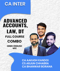 CA Inter Advanced Accounts, Law and DT Full Course Combo By CA Aakash Kandoi, CS Arjun Chhabra and CA Bhanwar Borana