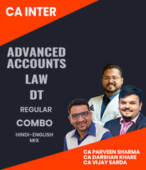 CA Inter Advanced Accounts, Law and DT Regular Combo By CA Parveen Sharma, CA Darshan Khare and CA Vijay Sarda
 - Zeroinfy