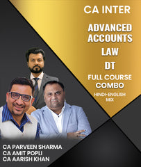 CA Inter Advanced Accounts, Law and Direct Tax Full Course Combo By CA Parveen Sharma, CA Amit Popli and CA Aarish khan
 - Zeroinfy