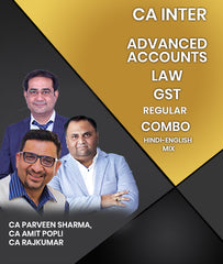 CA Inter Advanced Accounts, Law and GST Regular Combo By CA Parveen Sharma, CA Amit Popli and CA RajKumar - Zeroinfy