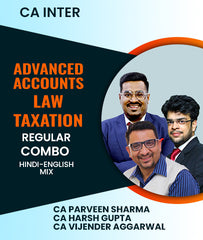 CA Inter Advanced Accounts, Law and Taxation Regular Combo By CA Parveen Sharma, CA Harsh Gupta and CA Vijender Aggarwal - Zeroinfy