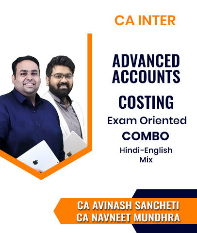 CA Inter Advanced Accounts and Costing Exam Oriented Combo By CA Avinash Sancheti and CA Navneet Mundhra - Zeroinfy