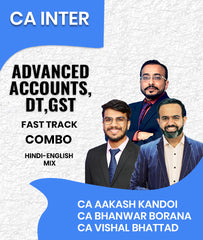 CA Inter Advanced Accounts and Direct Tax (DT) and GST Fast Track Combo By CA Aakash Kandoi, CA Bhanwar Borana and CA Vishal Bhattad