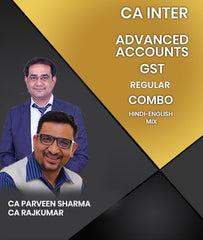 CA Inter Advanced Accounts and GST Regular Combo By CA Parveen Sharma and CA Rajkumar - Zeroinfy