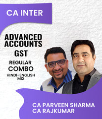 CA Inter Advanced Accounts and GST Regular Combo By CA Parveen Sharma and CA Rajkumar - Zeroinfy