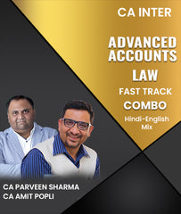 CA Inter Advanced Accounts and Law Fast Track Combo By CA Parveen Sharma and CA Amit Popli - Zeroinfy