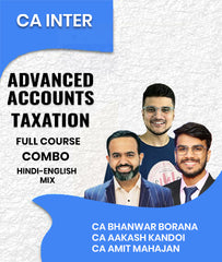 CA Inter Advanced Accounts and Taxation Full Course Combo By CA Bhanwar Borana, CA Aakash Kandoi and CA Amit Mahajan