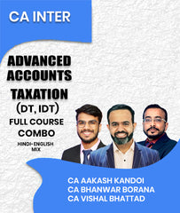 CA Inter Advanced Accounts and Taxation (DT IDT) Full Course Combo By CA Aakash Kandoi, CA Bhanwar Borana and CA Vishal Bhattad - Zeroinfy