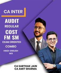CA Inter Audit Regular and Cost FM SM Exam Oriented Combo By CA Sarthak Jain and CA Amit Sharma