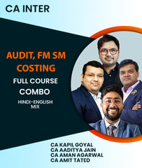 CA Inter Audit, FM SM and Costing Full Course Combo By CA Kapil Goyal, CA Aaditya Jain, CA Aman Agarwal and CA Amit Tated - Zeroinfy