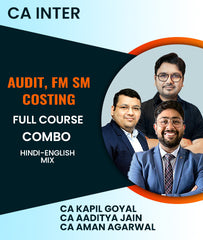 CA Inter Audit, FM SM and Costing Full Course Combo By CA Kapil Goyal, CA Aaditya Jain and CA Aman Agarwal - Zeroinfy