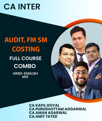 CA Inter Audit, FM SM and Costing Full Course Combo By CA Kapil Goyal, CA Purushottam Aggarwal, CA Aman Agarwal and CA Amit Tated - Zeroinfy