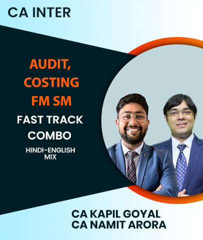 CA Inter Audit and Costing and FM SM Fast Track Combo By CA Kapil Goyal and CA Namit Arora - Zeroinfy