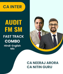 CA Inter Audit and FM SM Fast Track Combo By CA Neeraj Arora and CA Nitin Guru - Zeroinfy