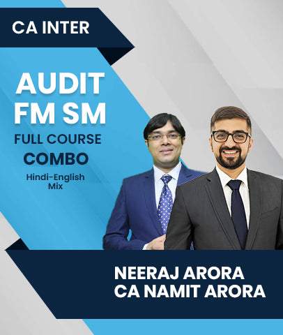 CA Inter Audit and FM SM Full Course Combo By Neeraj Arora and CA Namit Arora
- Zeroinfy