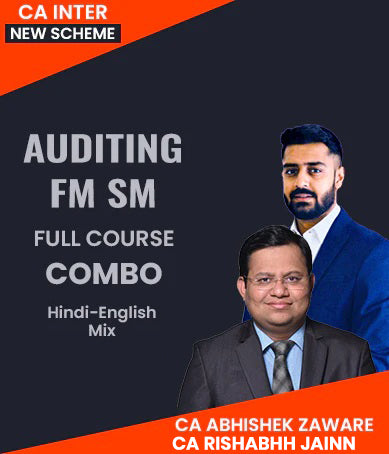 CA Inter Auditing and FM SM Full Course Combo By CA Abhishek Zaware and CA Rishabhh Jainn