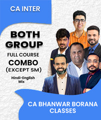CA Inter Both Group Full Course Combo B (Except SM) By CA Bhanwar Borana Classes - Zeroinfy
