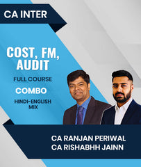CA Inter Cost, FM and Audit Full Course Combo By CA Ranjan Periwal and CA Rishabhh Jainn