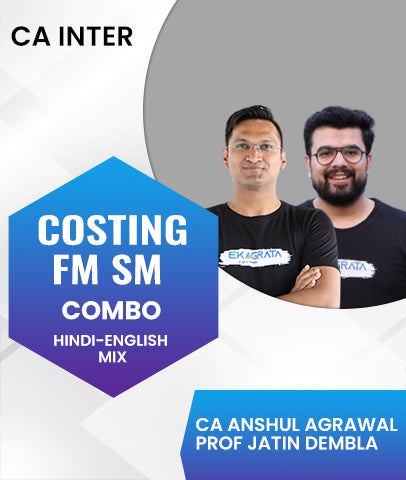 CA Inter Costing and FM SM Combo By CA Anshul Agrawal and Jatin Dembla - Zeroinfy