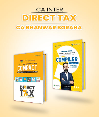 CA Inter Direct Tax Handwritten Compact and Q/A Compiler Book Combo For May 24 By CA Bhanwar Borana - Zeroinfy