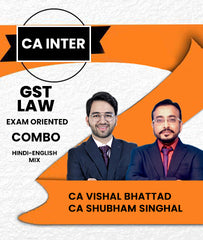 CA Inter GST and Law Exam Oriented Combo By CA Vishal Bhattad and CA Shubham Singhal - Zeroinfy